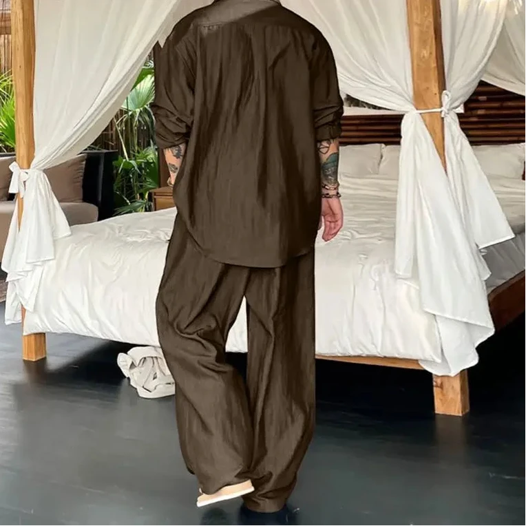 Ensemble homme chemise manches longues et pantalon