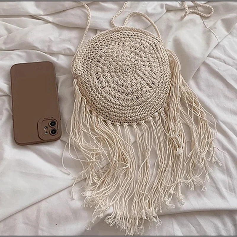 Sac Rond Bohème à Franges