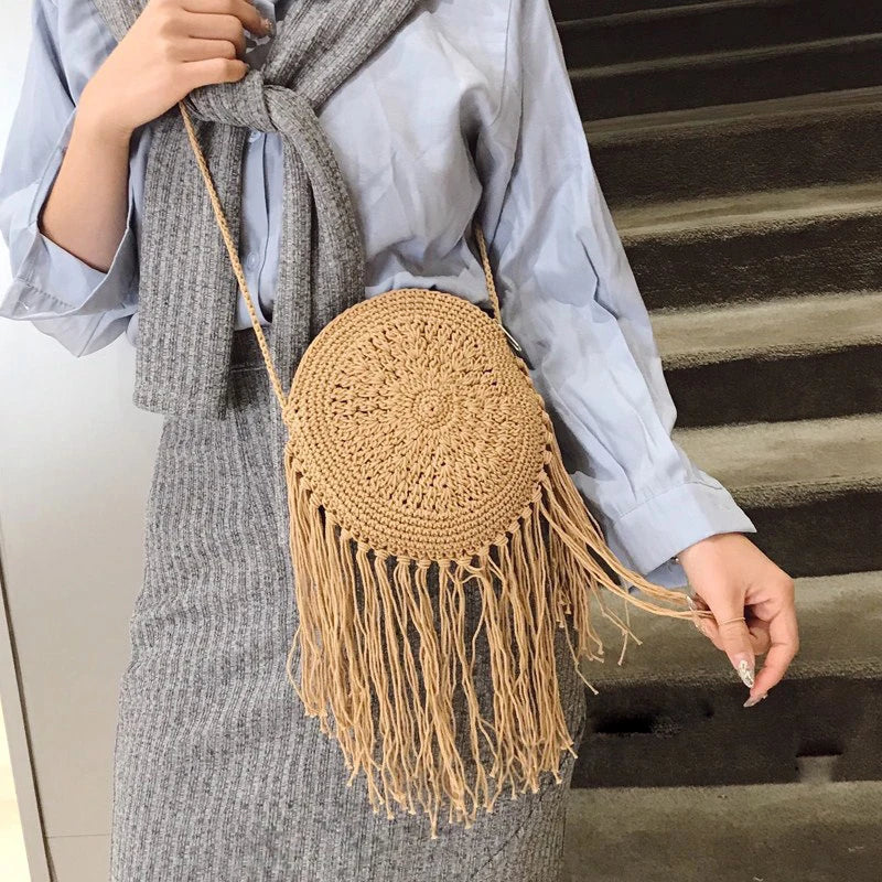 Sac Rond Bohème à Franges