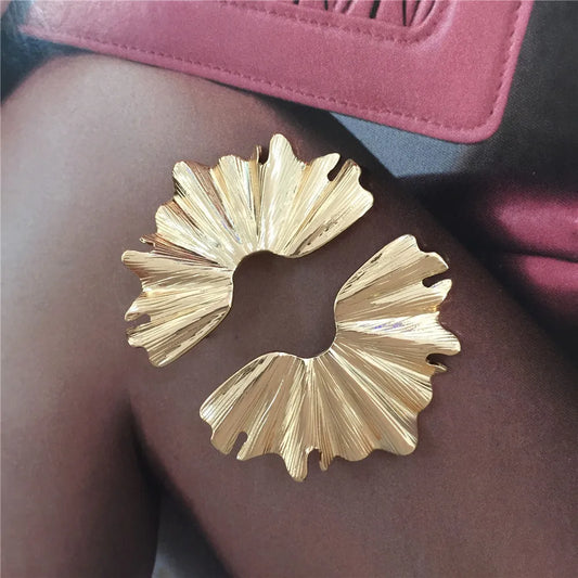 Boucles d’oreilles géométriques dorées