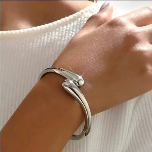 Bracelet manchette acier inoxydable