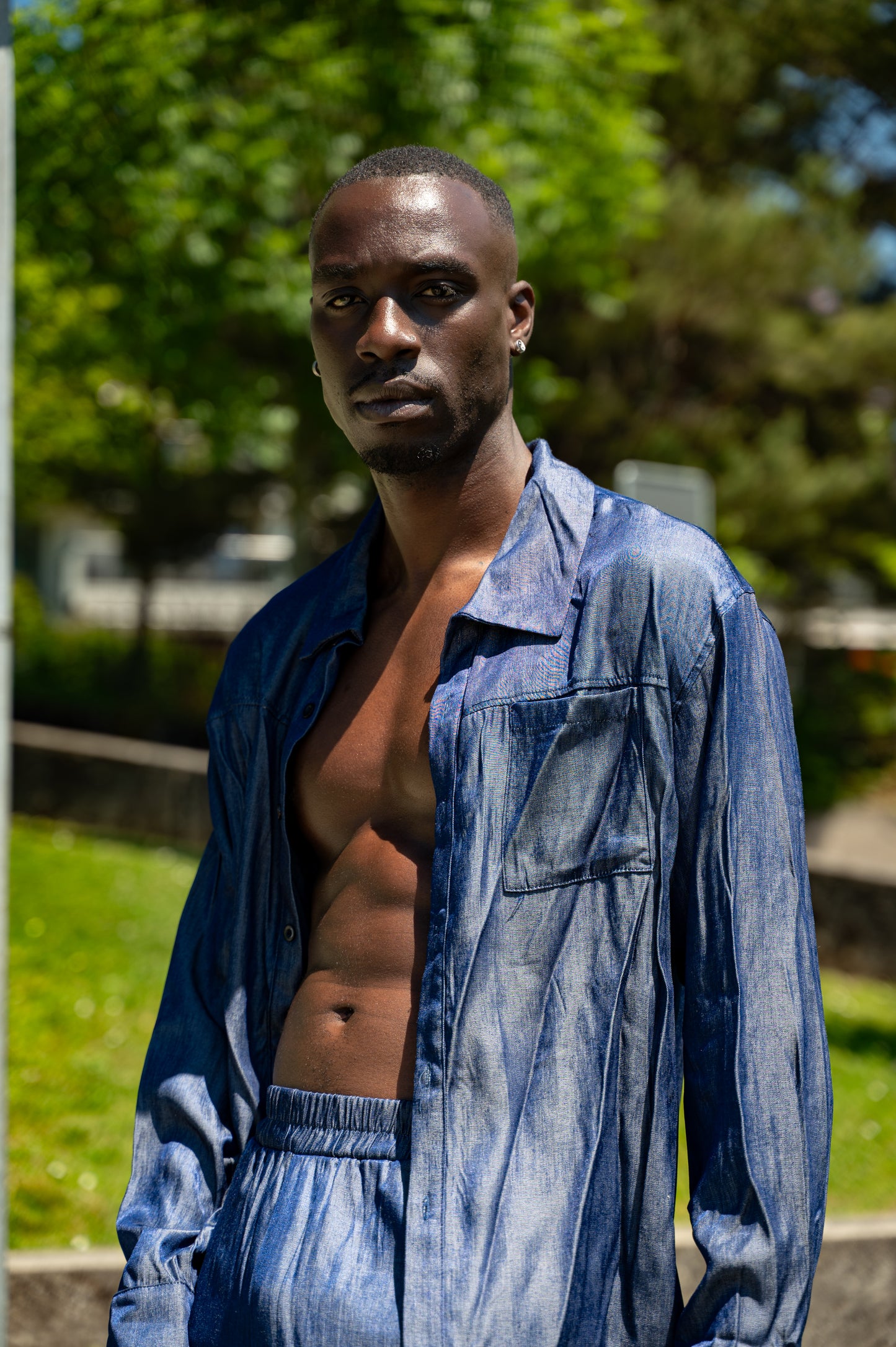Ensemble homme chemise manches longues et pantalon