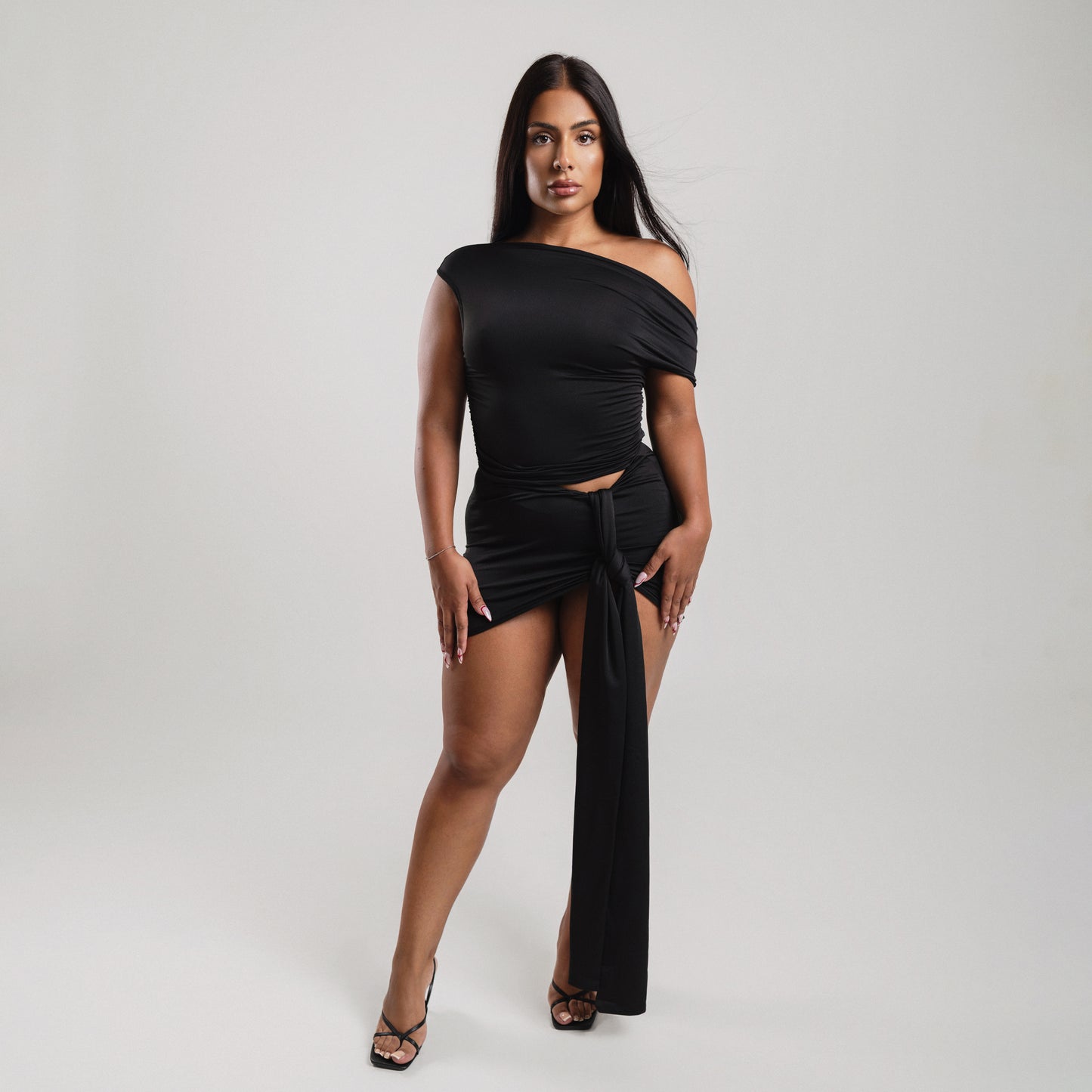 🖤 Ensemble Mini Asymétrique — "Miami Heat"