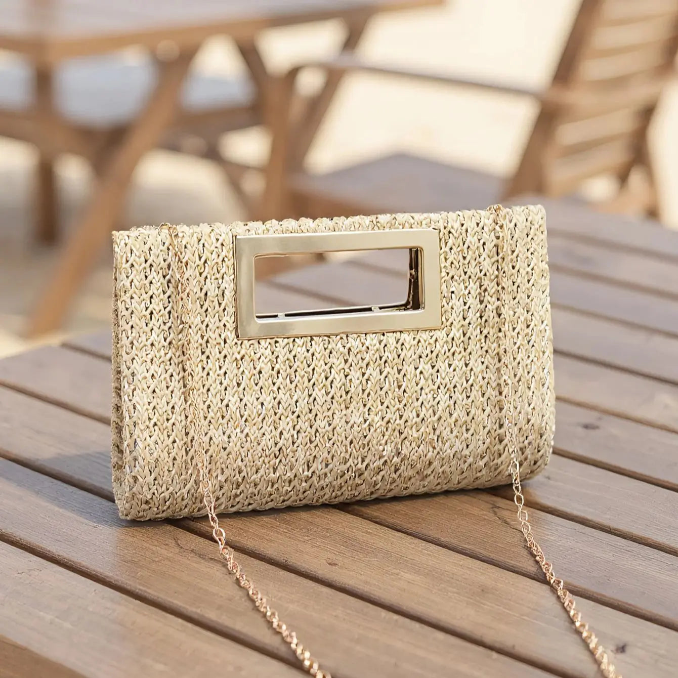 Sac enveloppe en paille