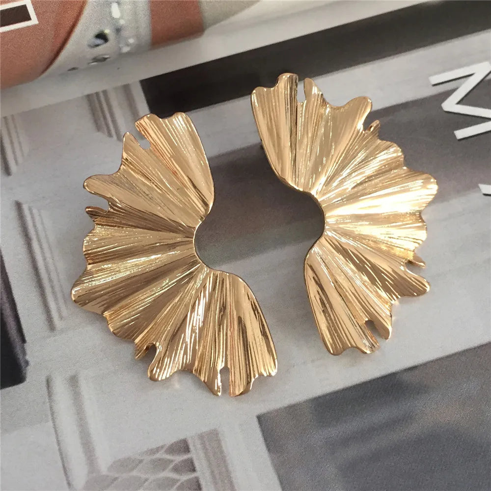 Boucles d’oreilles géométriques dorées