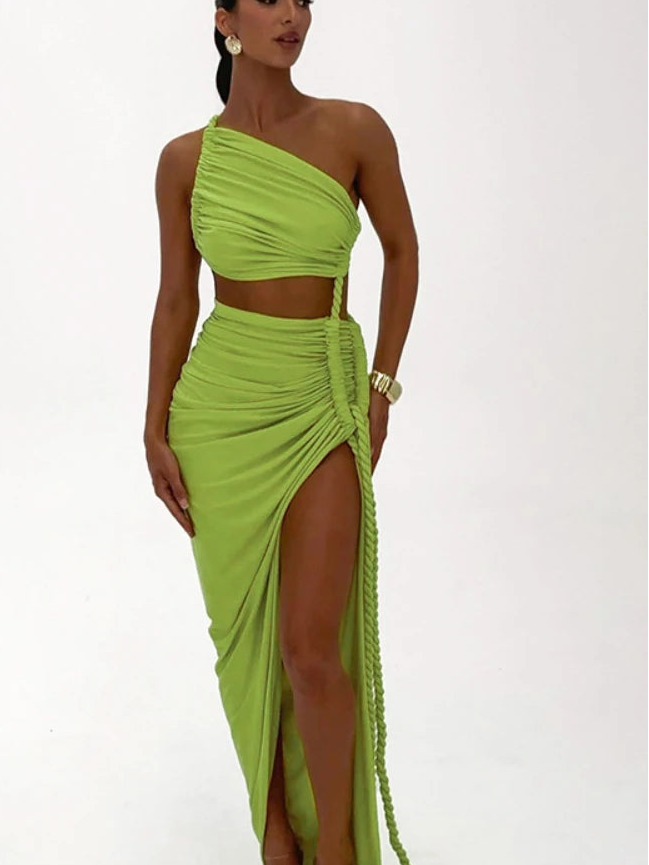 Robe Longue Asymétrique — "Amalia"