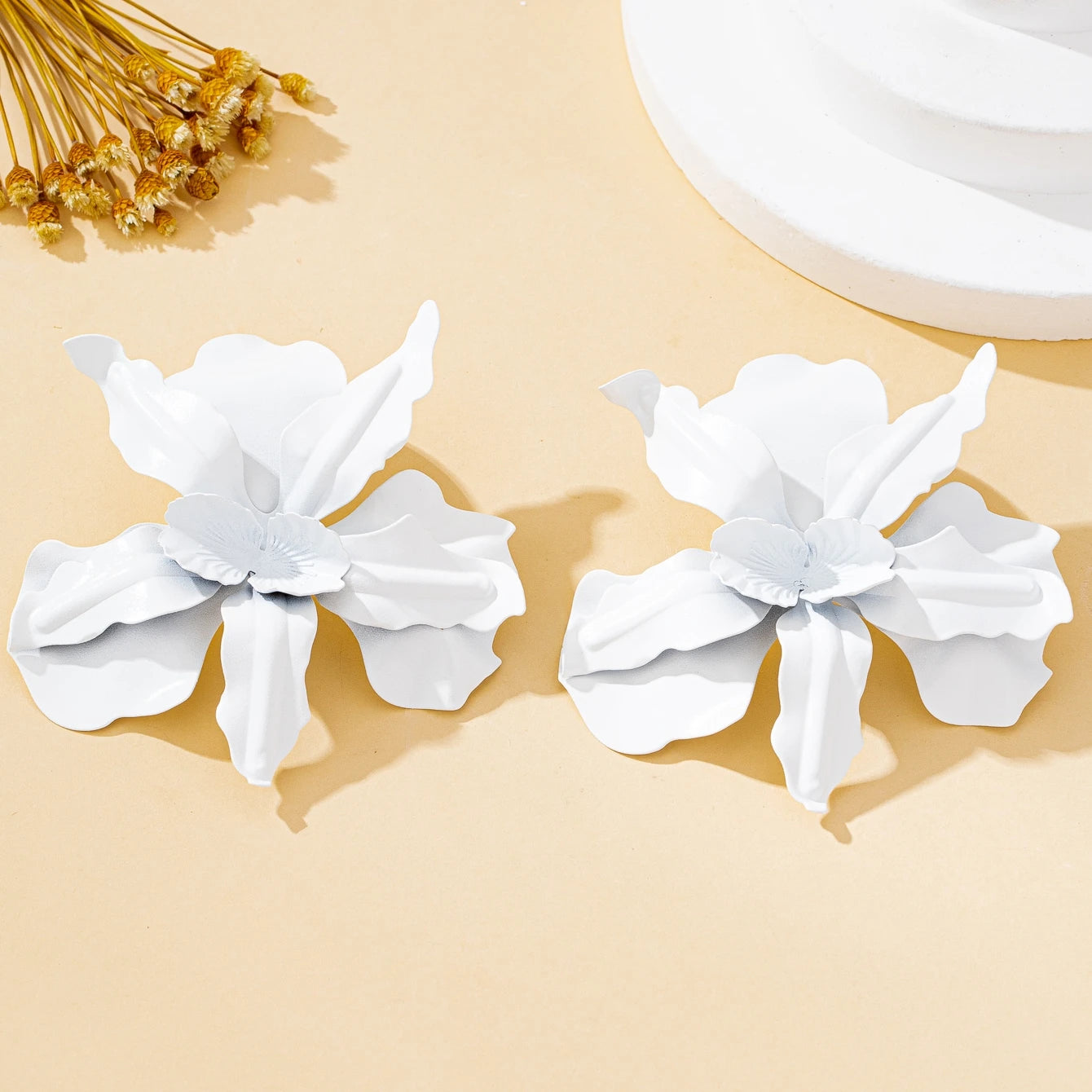 Boucles d’oreilles motif végétal