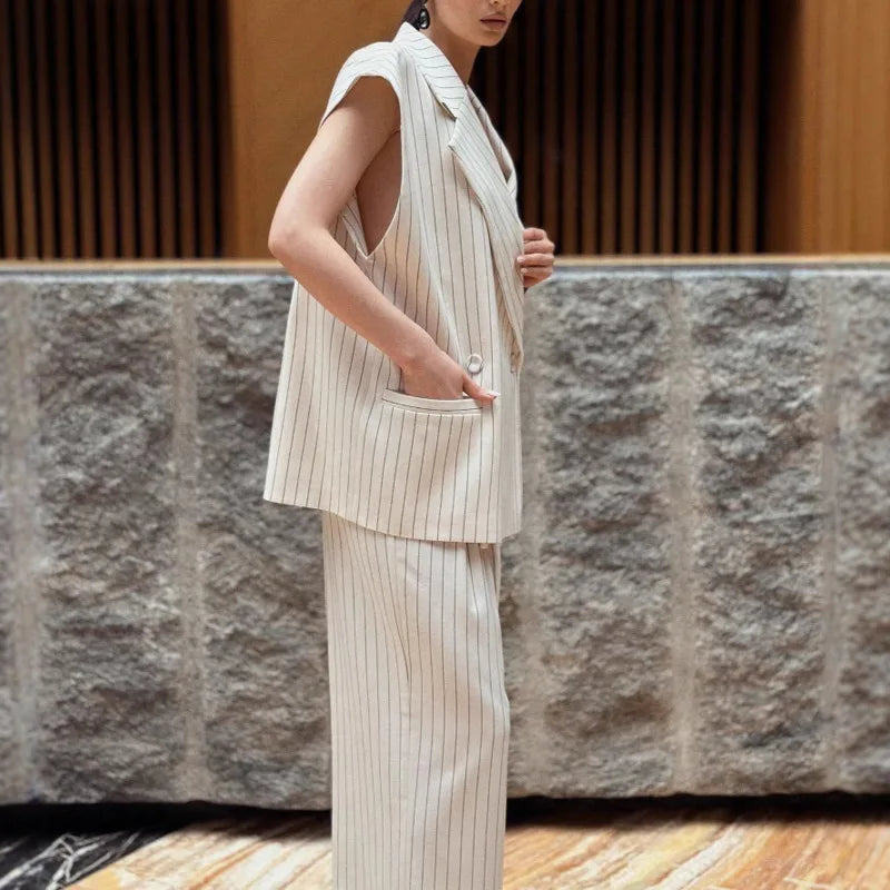 Ensemble Rayé Sans Manches "BOSS STRIPES"