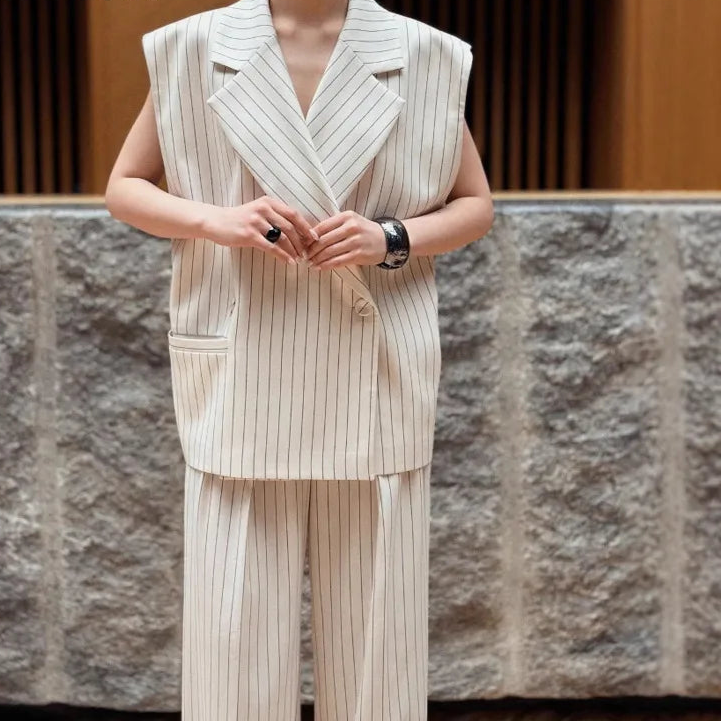 Ensemble Rayé Sans Manches "BOSS STRIPES"