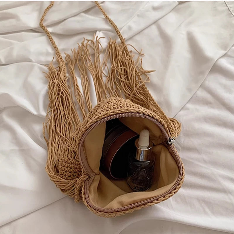 Sac Rond Bohème à Franges