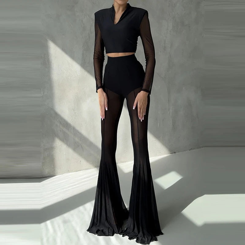 Pantalon flare slim plissé — Office Chic