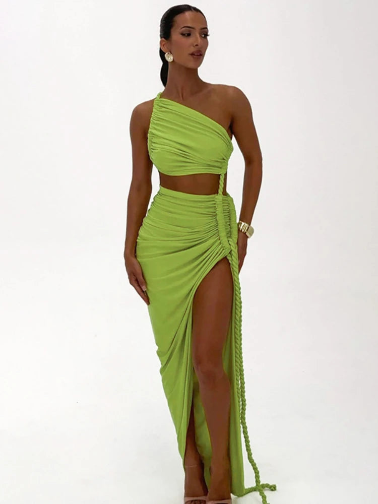Robe Longue Asymétrique — "Amalia"