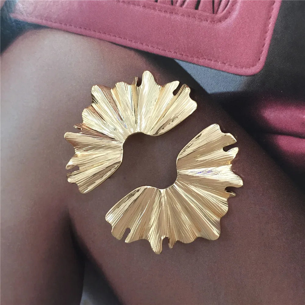 Boucles d’oreilles géométriques dorées