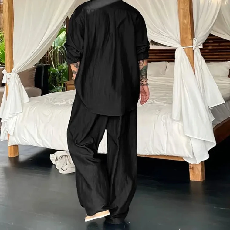 Ensemble homme chemise manches longues et pantalon