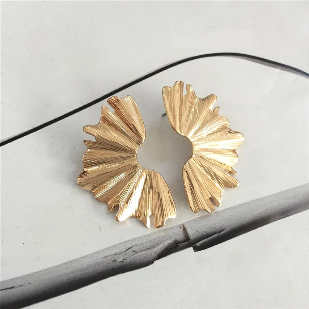 Boucles d’oreilles géométriques dorées