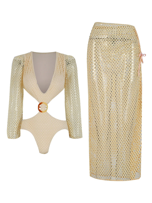 Ensemble jupe longue « Ocean Flame »