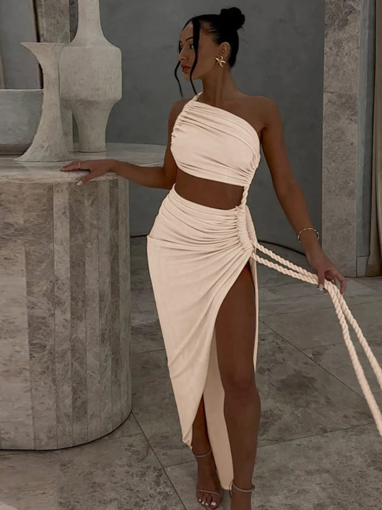 Robe Longue Asymétrique — "Amalia"
